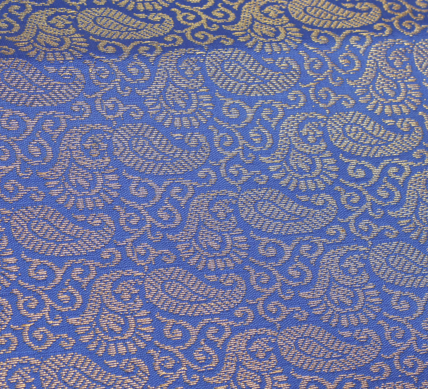 Blue Banarasi Dupatta Indian Art Silk Woven Zari Brocade Long Stole Scarves