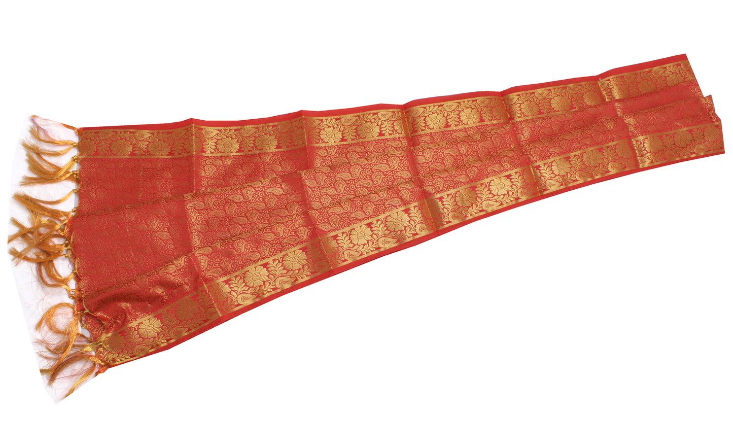 Red Banarasi Dupatta Indian Art Silk Woven Zari Brocade Long Wrap Scarves