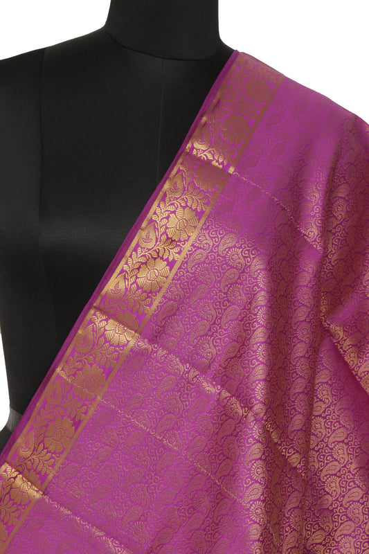 Purple Banarasi Dupatta Indian Art Silk Woven Zari Brocade Long Stole Scarves