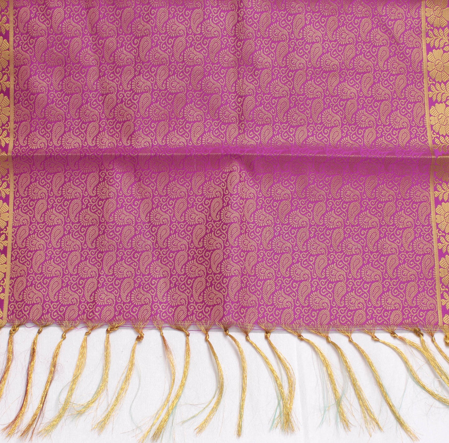 Purple Banarasi Dupatta Indian Art Silk Woven Zari Brocade Long Stole Scarves