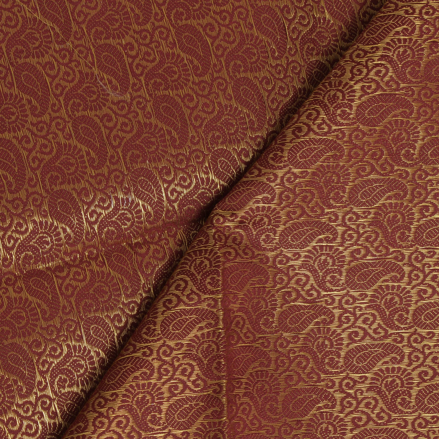 Brown Banarasi Dupatta Indian Art Silk Woven Zari Brocade Long Stole Scarves