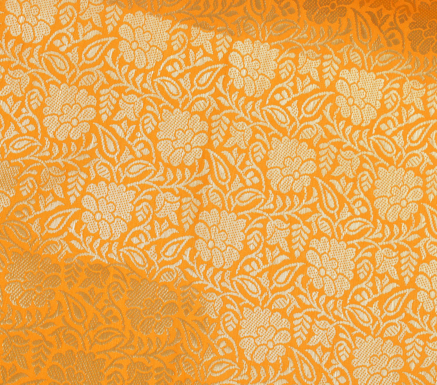 Orange Banarasi Dupatta Indian Art Silk Woven Zari Brocade Long Stole Scarves