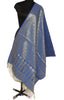 Blue Banarasi Dupatta Indian Art Silk Woven Zari Brocade Long Stole Scarves