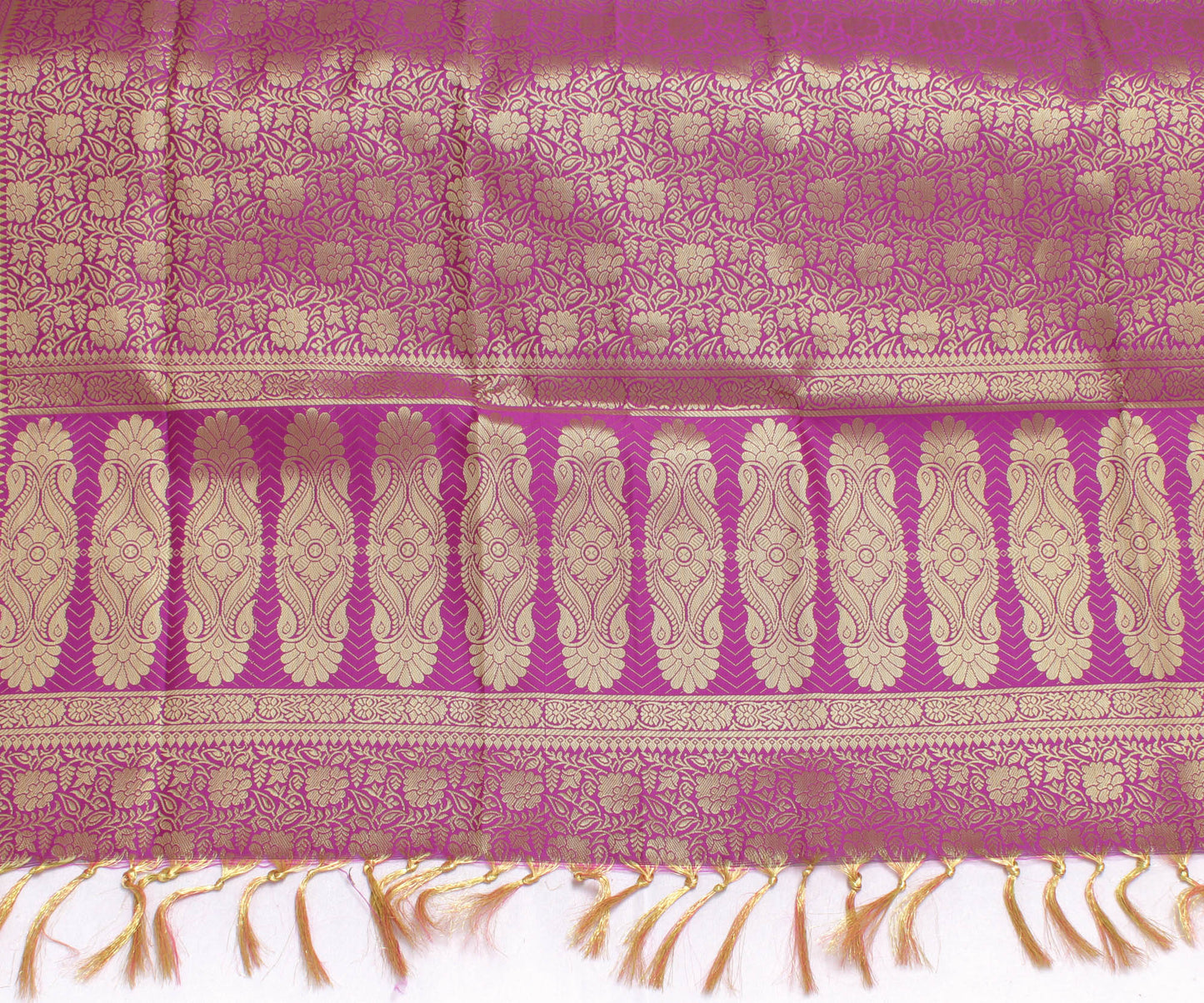 Purple Banarasi Dupatta Indian Art Silk Woven Zari Brocade Long Stole Scarves