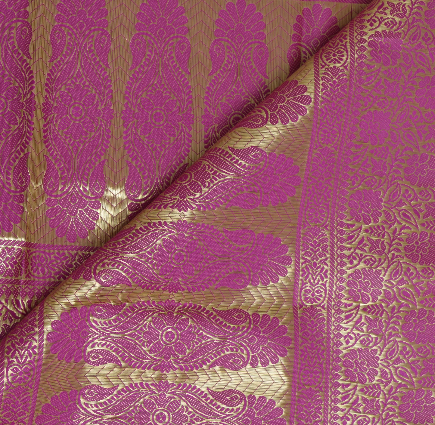 Purple Banarasi Dupatta Indian Art Silk Woven Zari Brocade Long Stole Scarves