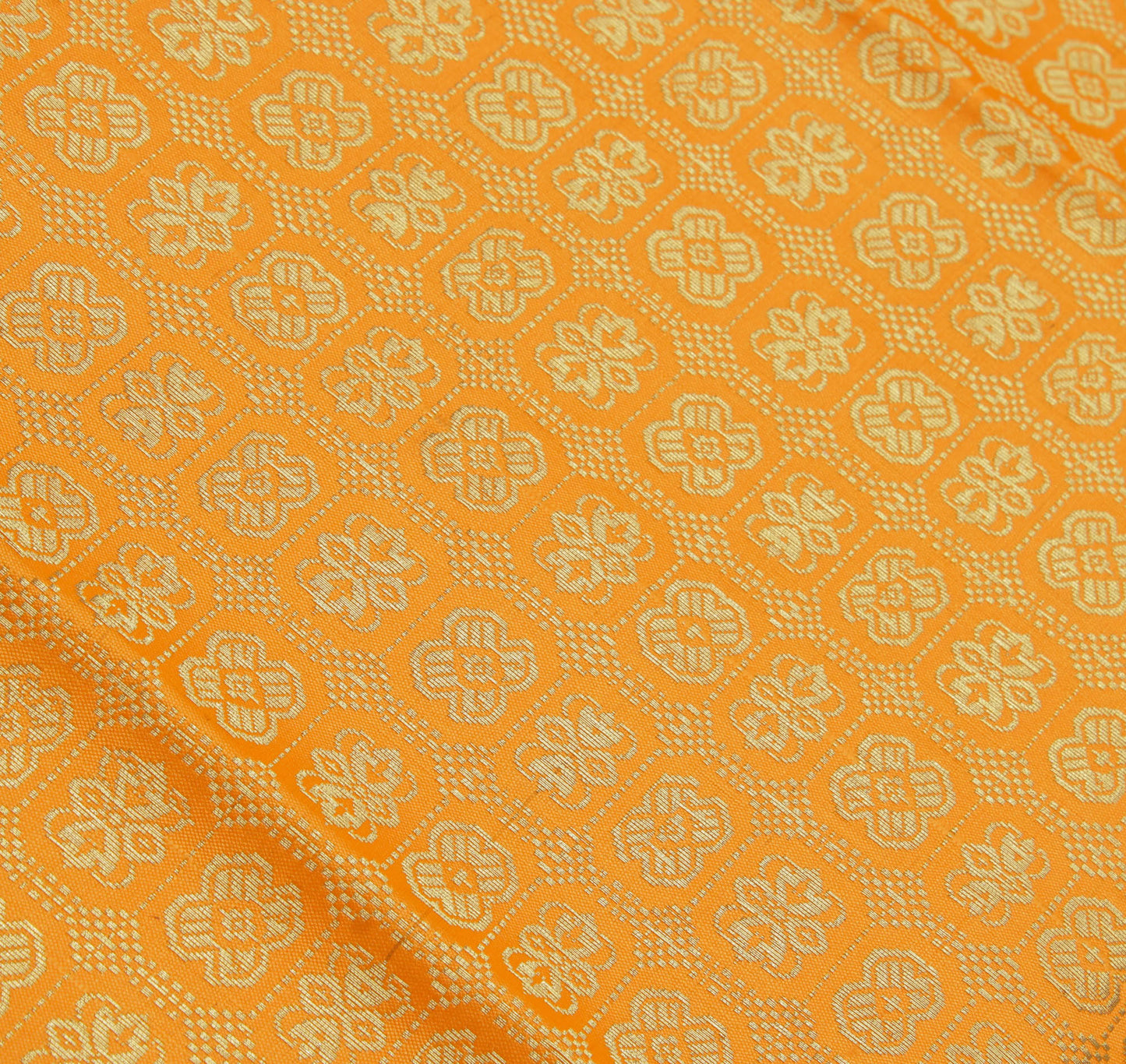Orange Banarasi Dupatta Indian Art Silk Woven Zari Brocade Long Stole Scarves