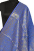 Blue Banarasi Dupatta Indian Art Silk Woven Zari Brocade Long Stole Scarves