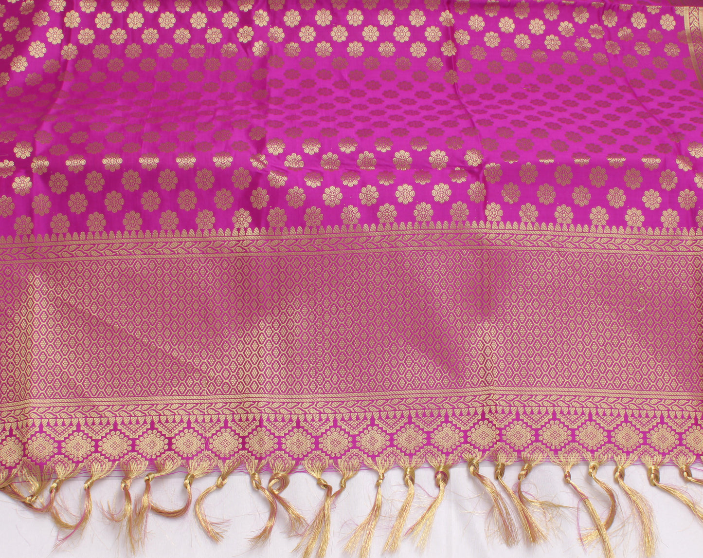 Purple Banarasi Dupatta Indian Art Silk Woven Zari Brocade Long Stole Scarves