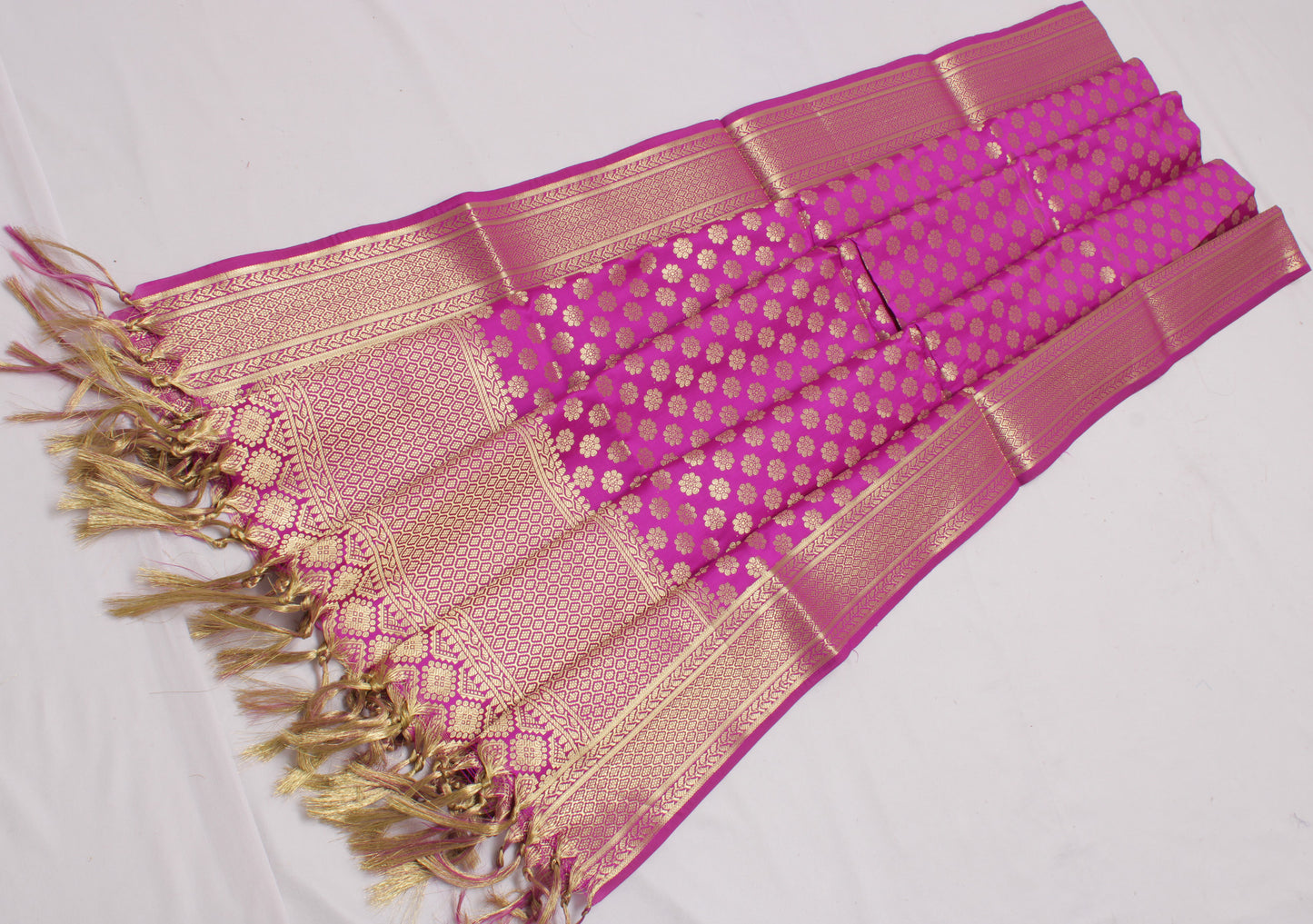 Purple Banarasi Dupatta Indian Art Silk Woven Zari Brocade Long Stole Scarves