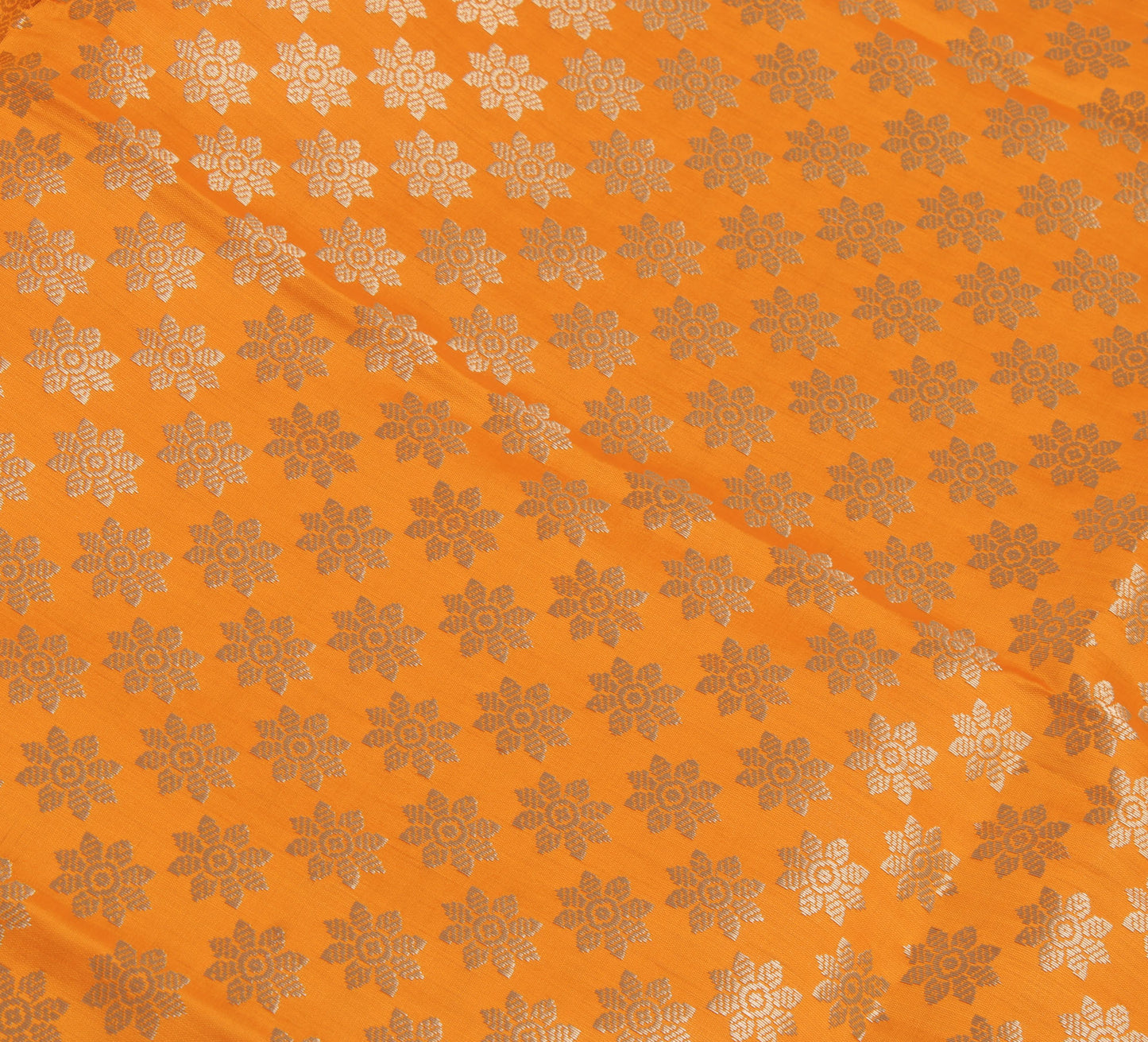 Orange Banarasi Dupatta Indian Art Silk Woven Zari Brocade Long Stole Scarves