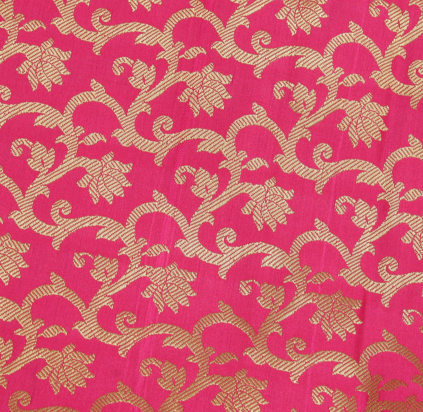 Hot Pink Banarasi Dupatta Indian Art Silk Woven Zari Brocade Long Stole Scarves