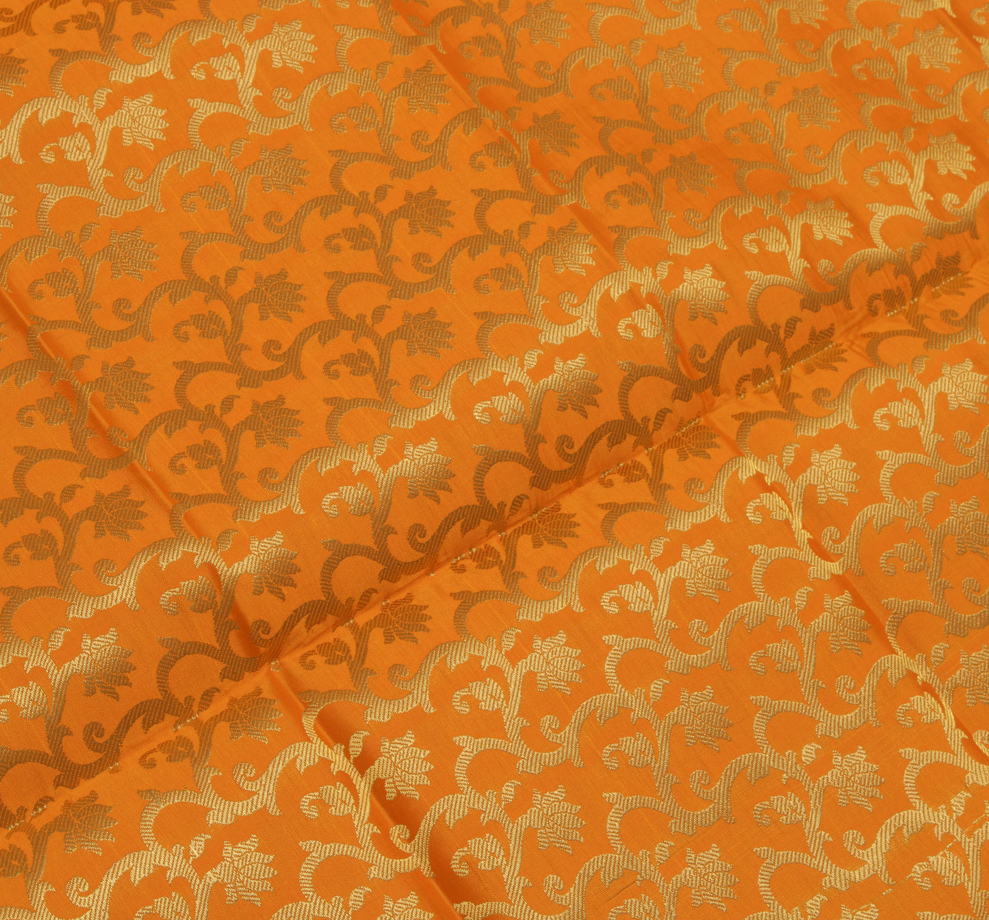 Orange Banarasi Dupatta Indian Art Silk Woven Zari Brocade Long Stole Scarves