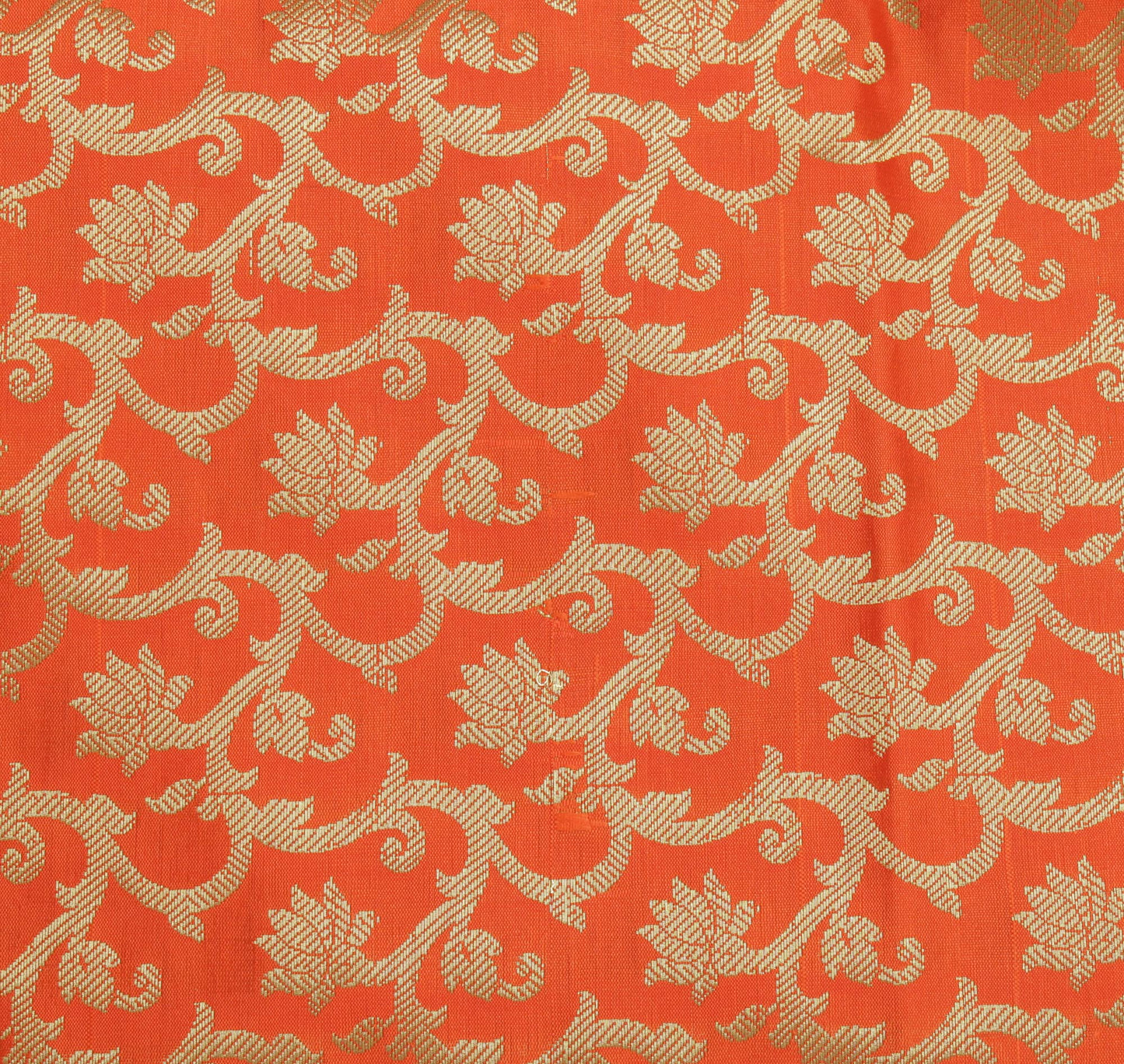 Orange Banarasi Dupatta Indian Art Silk Woven Zari Brocade Long Stole Scarves