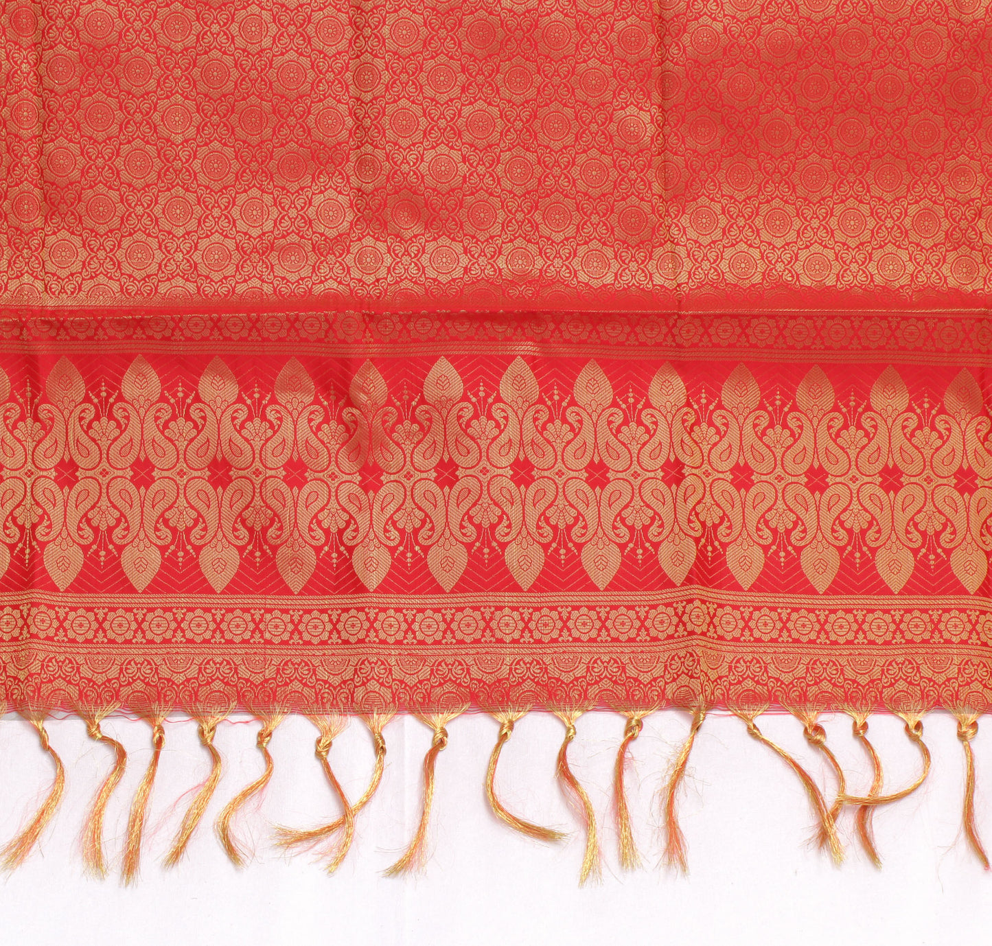 Floral Banarasi Dupatta Indian Art Silk Woven Zari Brocade Long Stole Scarves