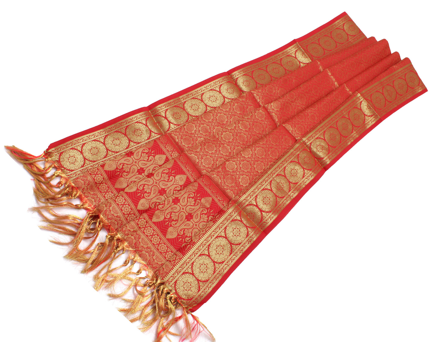 Floral Banarasi Dupatta Indian Art Silk Woven Zari Brocade Long Stole Scarves
