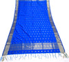 Blue Banarasi Dupatta Indian Art Silk Woven Zari Brocade Long Stole Scarves