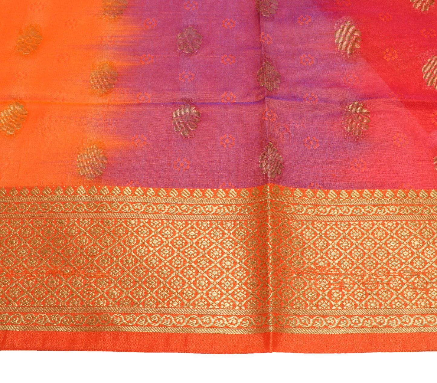 Multi-Color Banarasi Dupatta Indian Art Silk Woven Zari Brocade Long Stole Veil