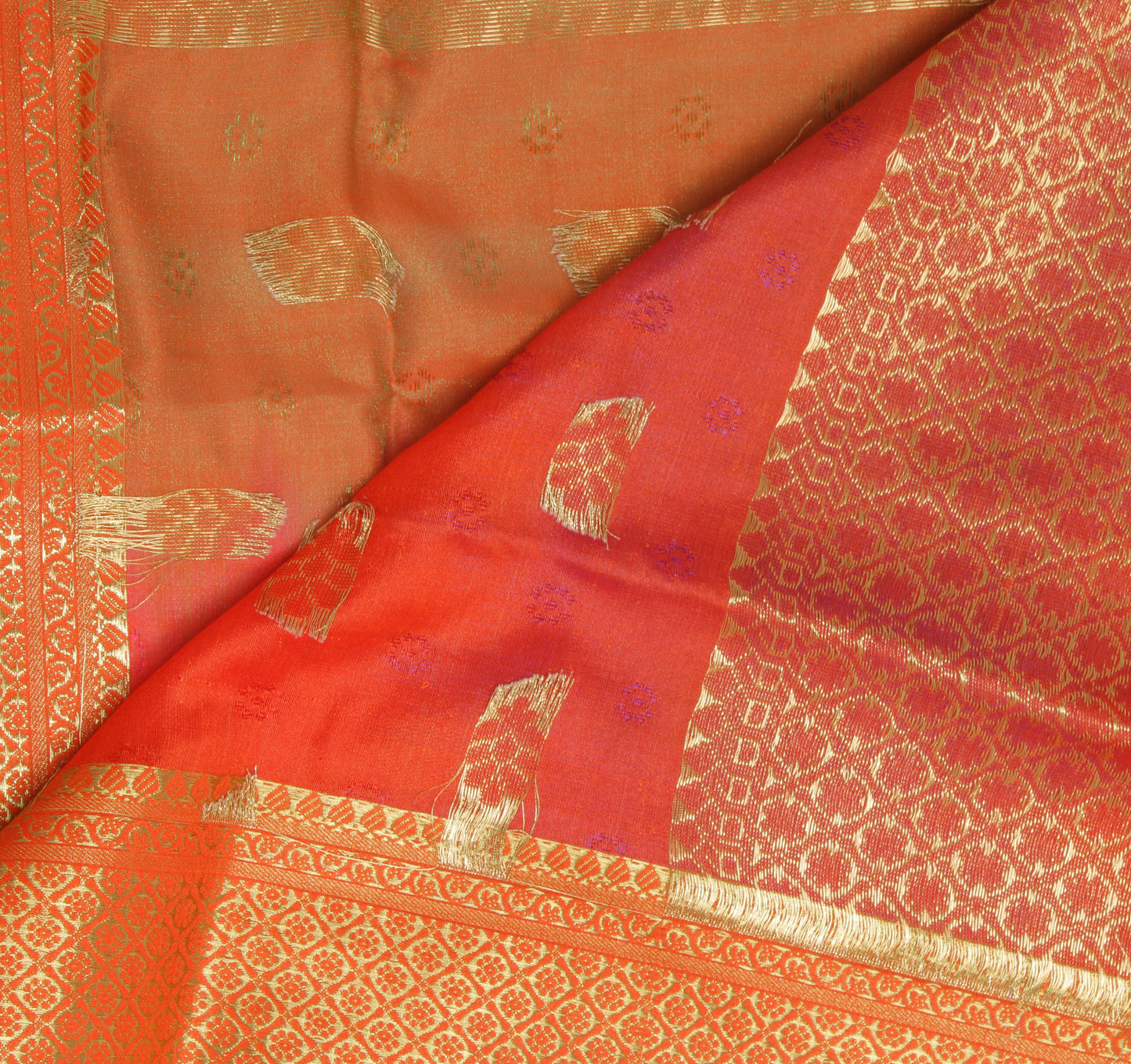 Multi-Color Banarasi Dupatta Indian Art Silk Woven Zari Brocade Long Stole Veil