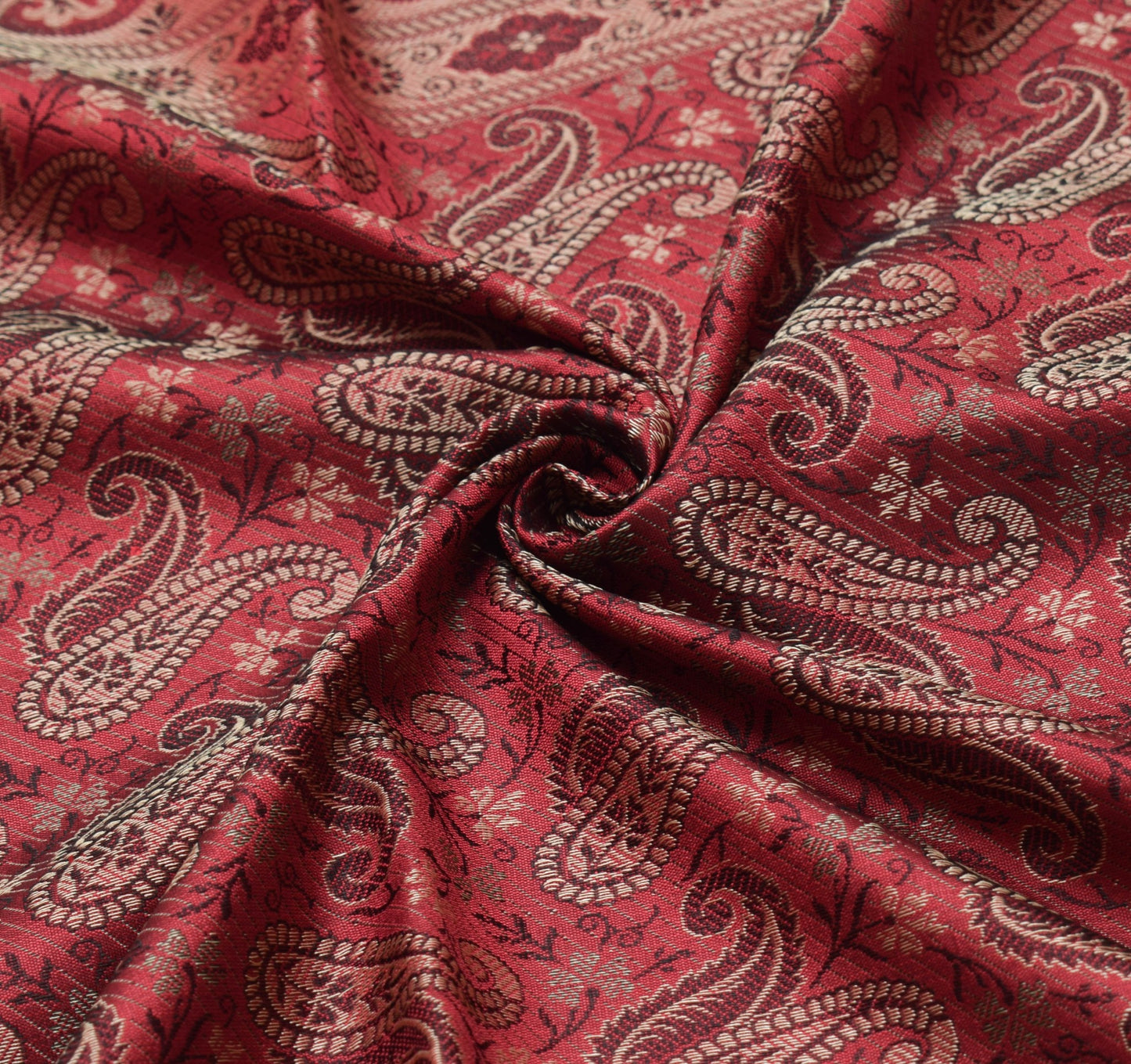 Long Stole Indian Art Silk Woven Banarasi Soft Maroon Dupatta