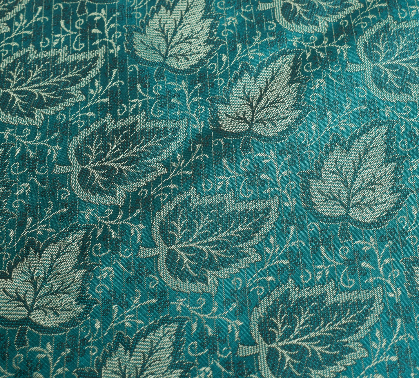 Long Stole Indian Art Silk Woven Banarasi Dupatta Teal Green