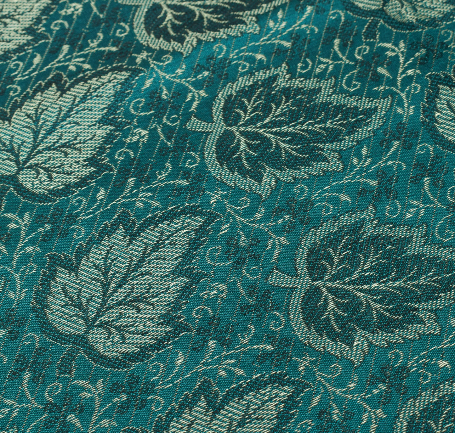 Long Stole Indian Art Silk Woven Banarasi Dupatta Teal Green