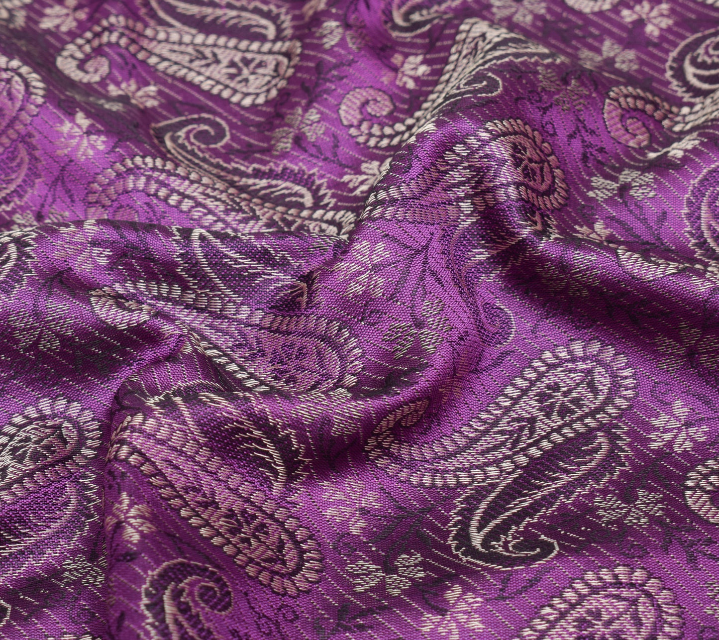 Long Stole Indian Art Silk Woven Banarasi Soft Purple Dupatta