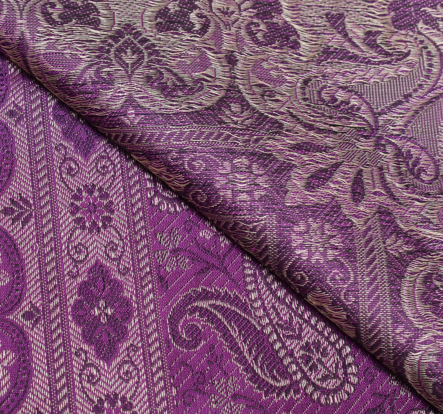 Long Stole Indian Art Silk Woven Banarasi Soft Purple Dupatta