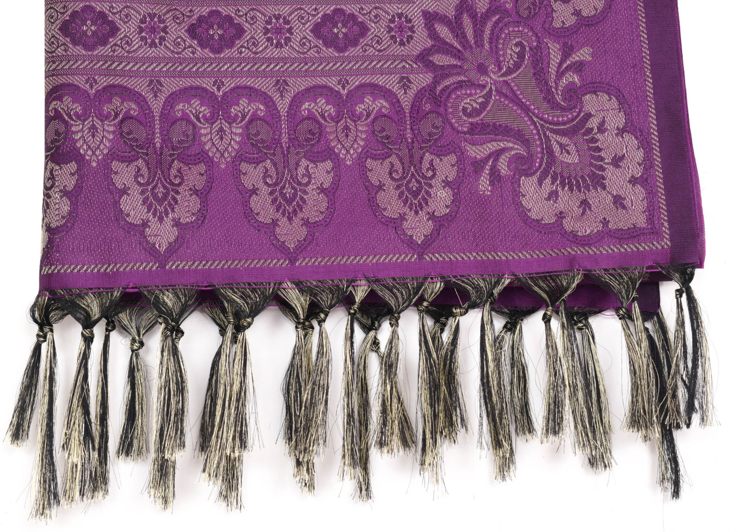 Long Stole Indian Art Silk Woven Banarasi Soft Purple Dupatta