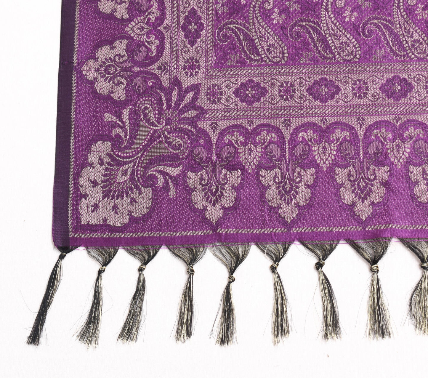 Long Stole Indian Art Silk Woven Banarasi Soft Purple Dupatta