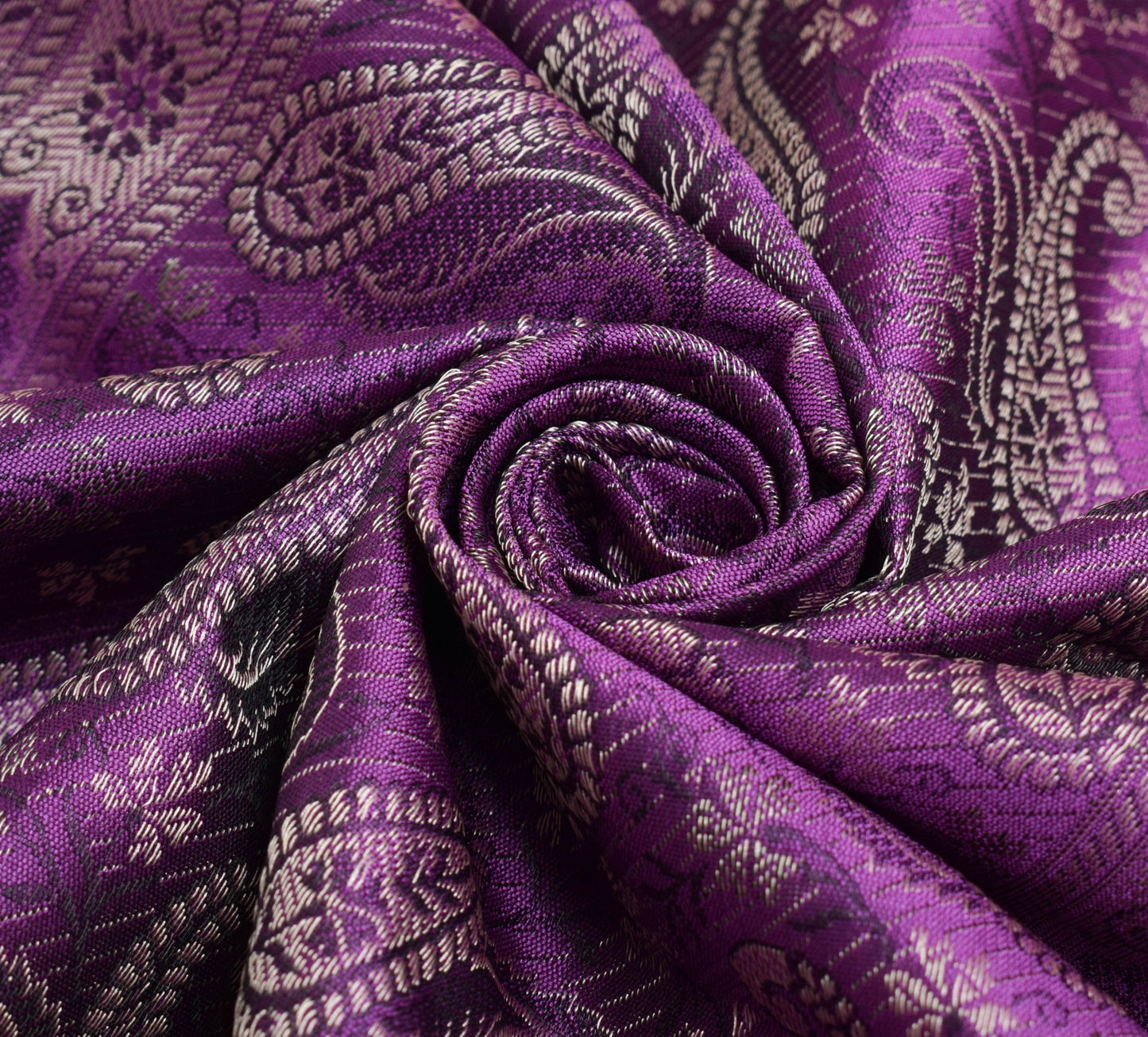 Long Stole Indian Art Silk Woven Banarasi Soft Purple Dupatta