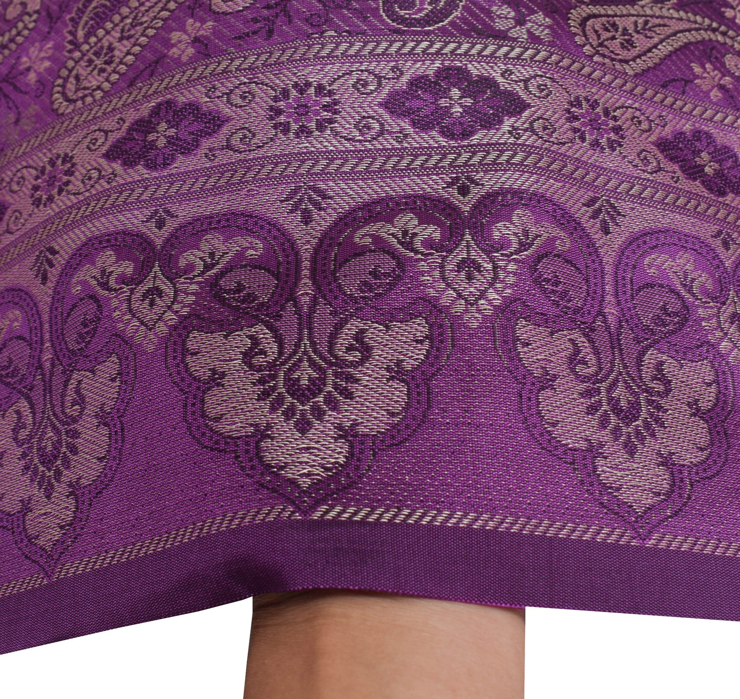 Long Stole Indian Art Silk Woven Banarasi Soft Purple Dupatta