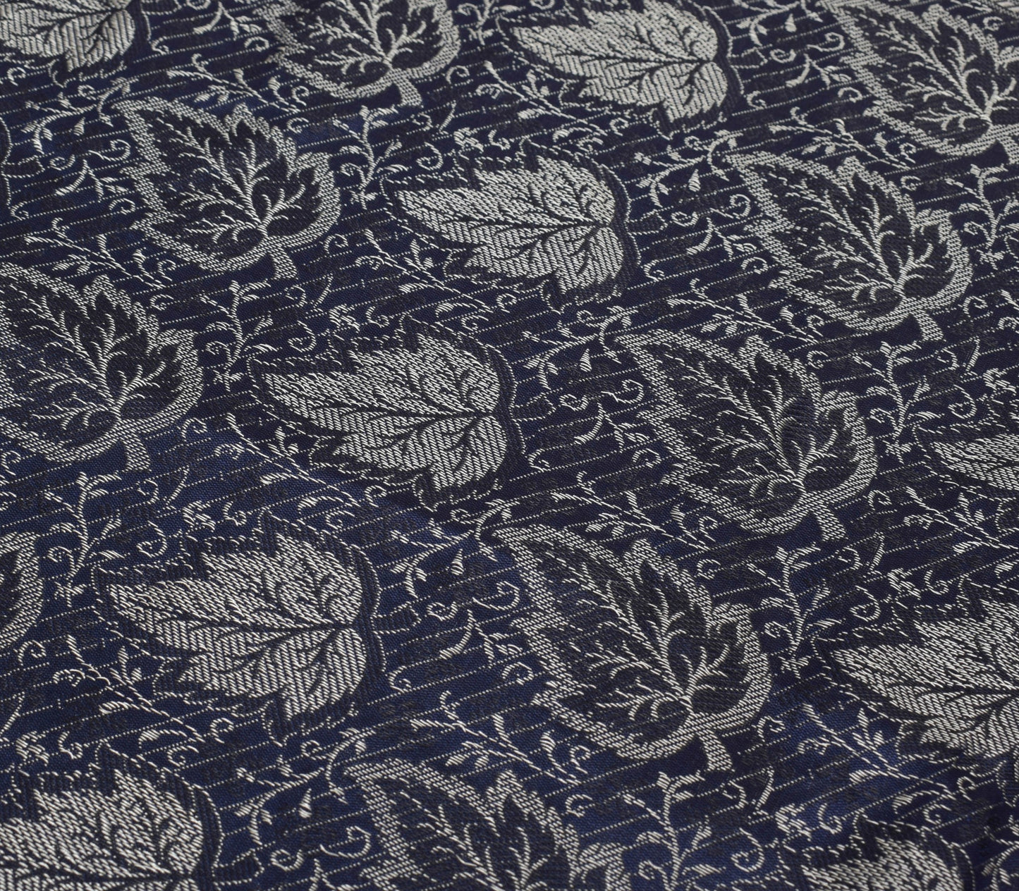 Long Stole Indian Art Silk Woven Banarasi Soft Dupatta Dark Blue