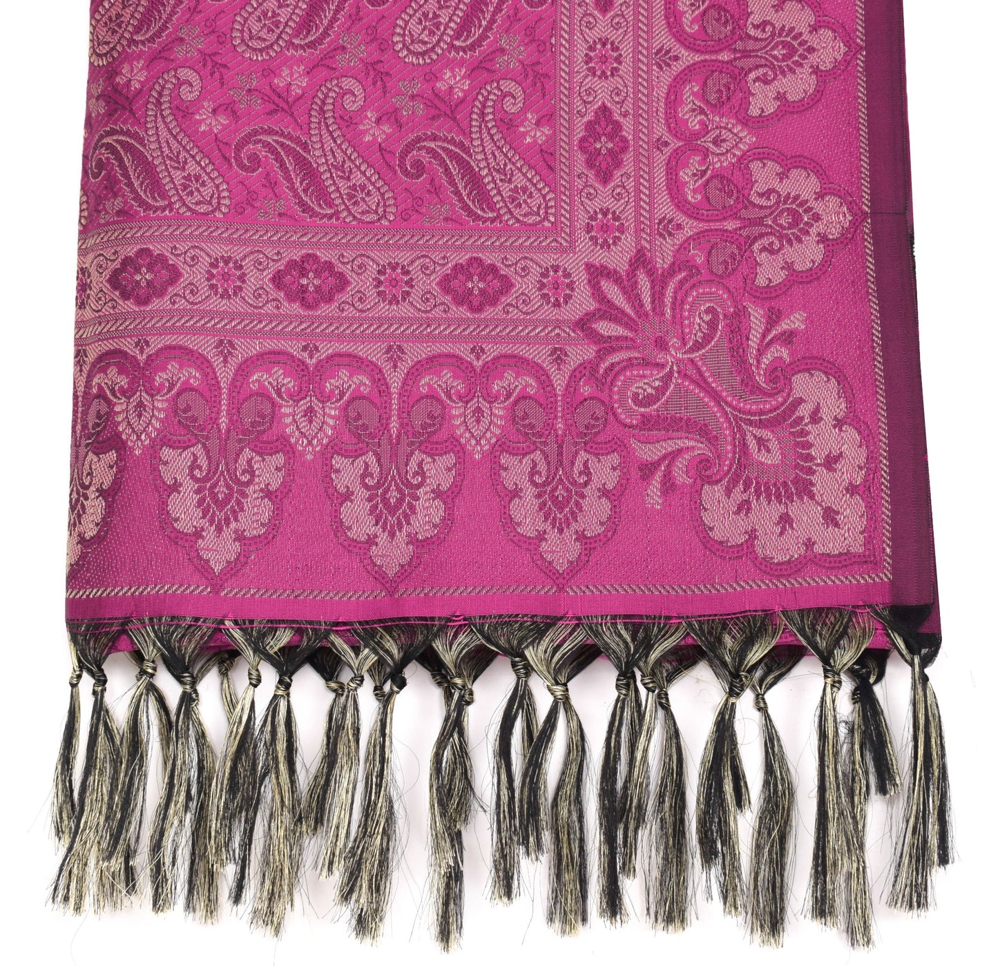 Long Stole Indian Art Silk Woven Banarasi Soft Women Dupatta
