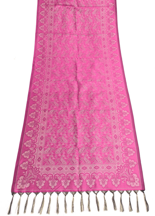 Long Stole Indian Art Silk Woven Banarasi Soft Women Dupatta