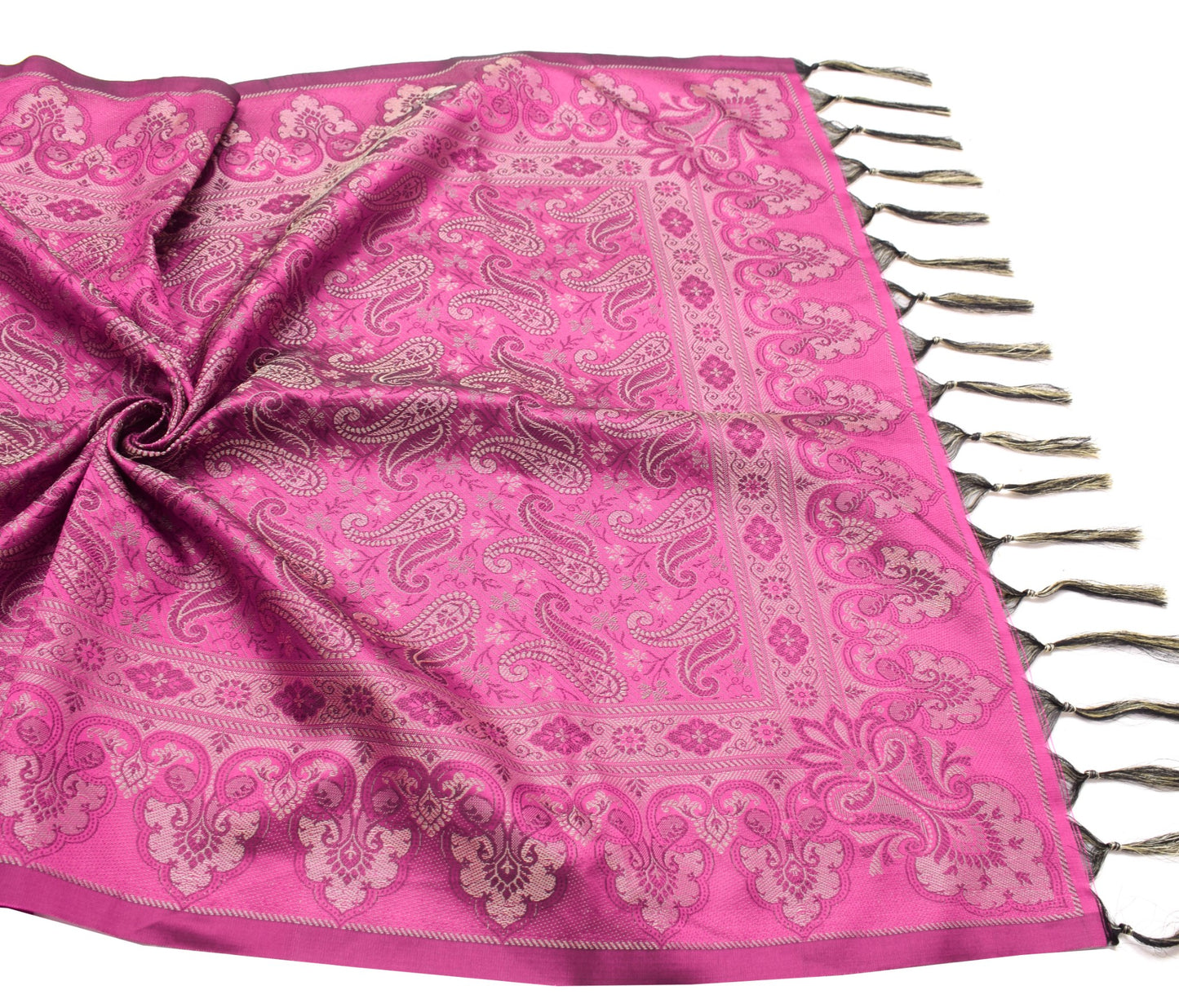 Long Stole Indian Art Silk Woven Banarasi Soft Women Dupatta