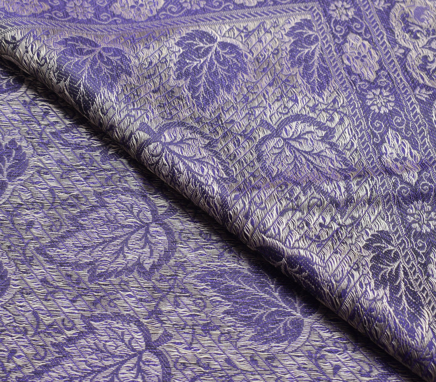 Long Stole Indian Art Silk Woven Banarasi Soft Dupatta Violet