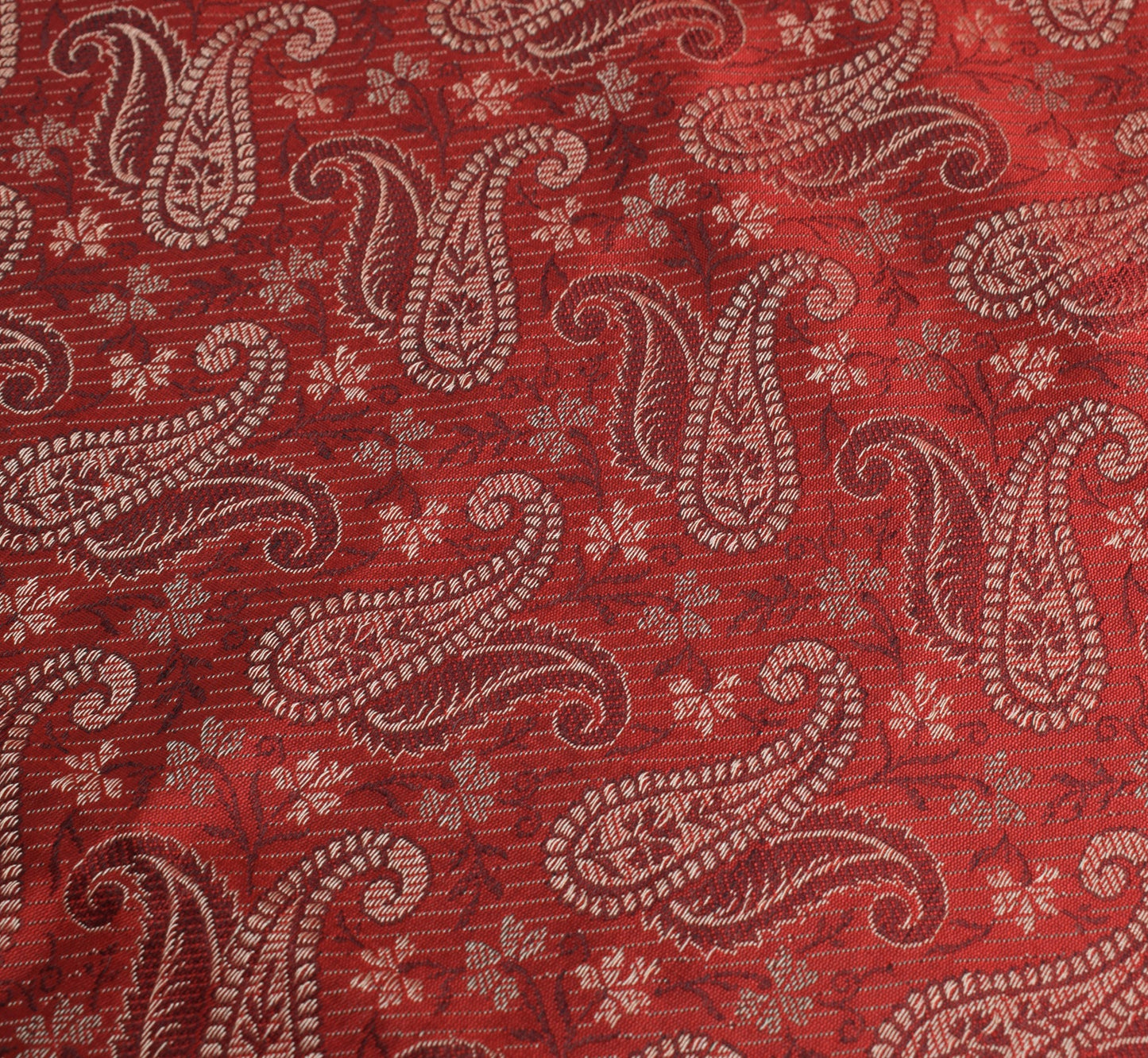 Long Stole Indian Art Silk Woven Banarasi Soft Women Dupatta Red