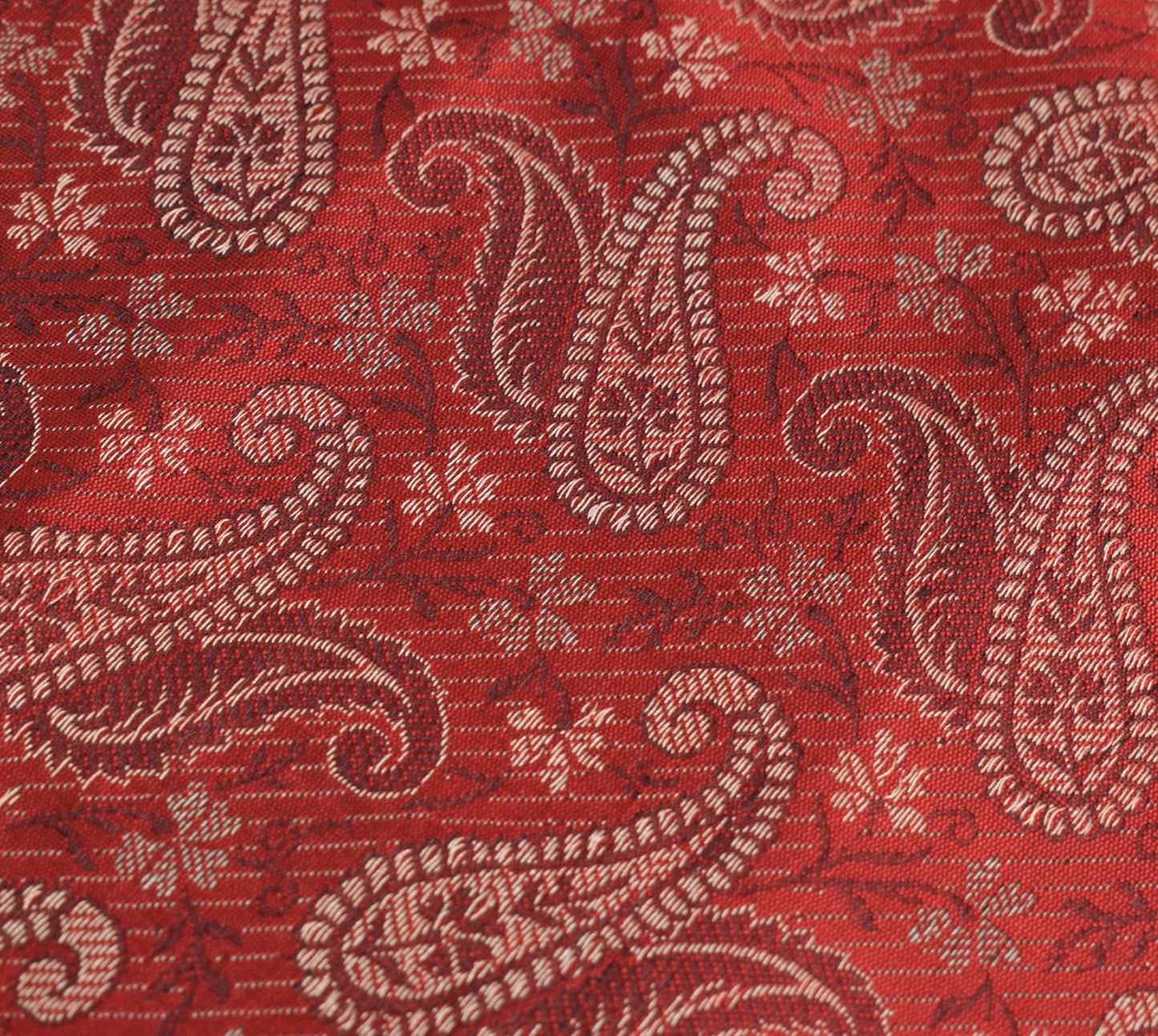 Long Stole Indian Art Silk Woven Banarasi Soft Women Dupatta Red