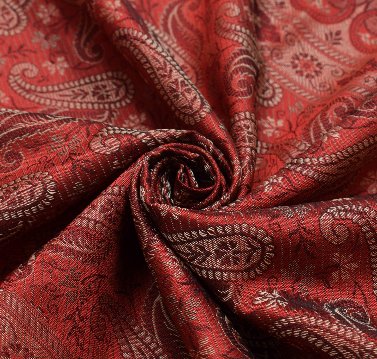 Long Stole Indian Art Silk Woven Banarasi Soft Women Dupatta Red