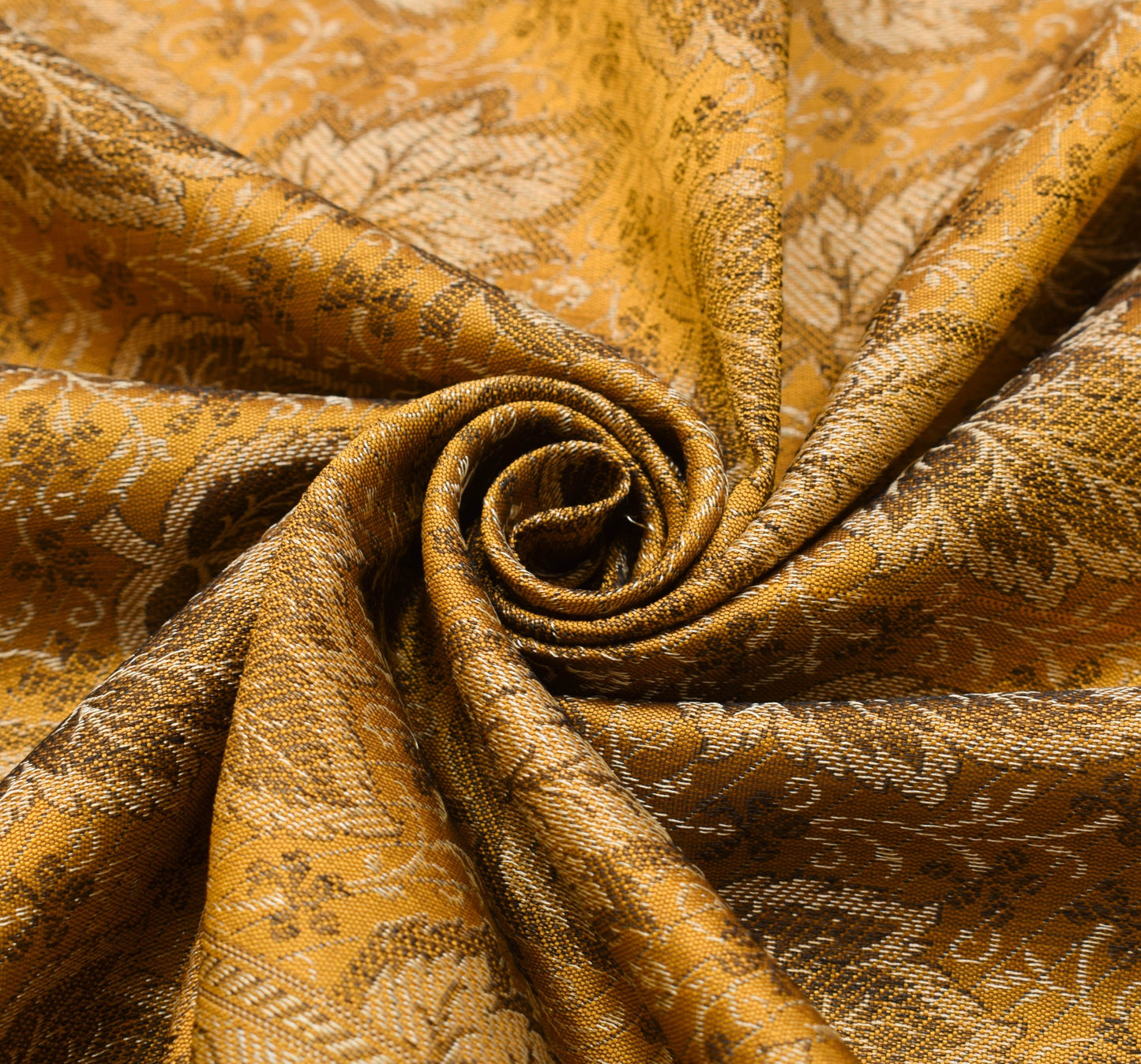 Long Stole Indian Art Silk Woven Banarasi Soft Dupatta Mustard