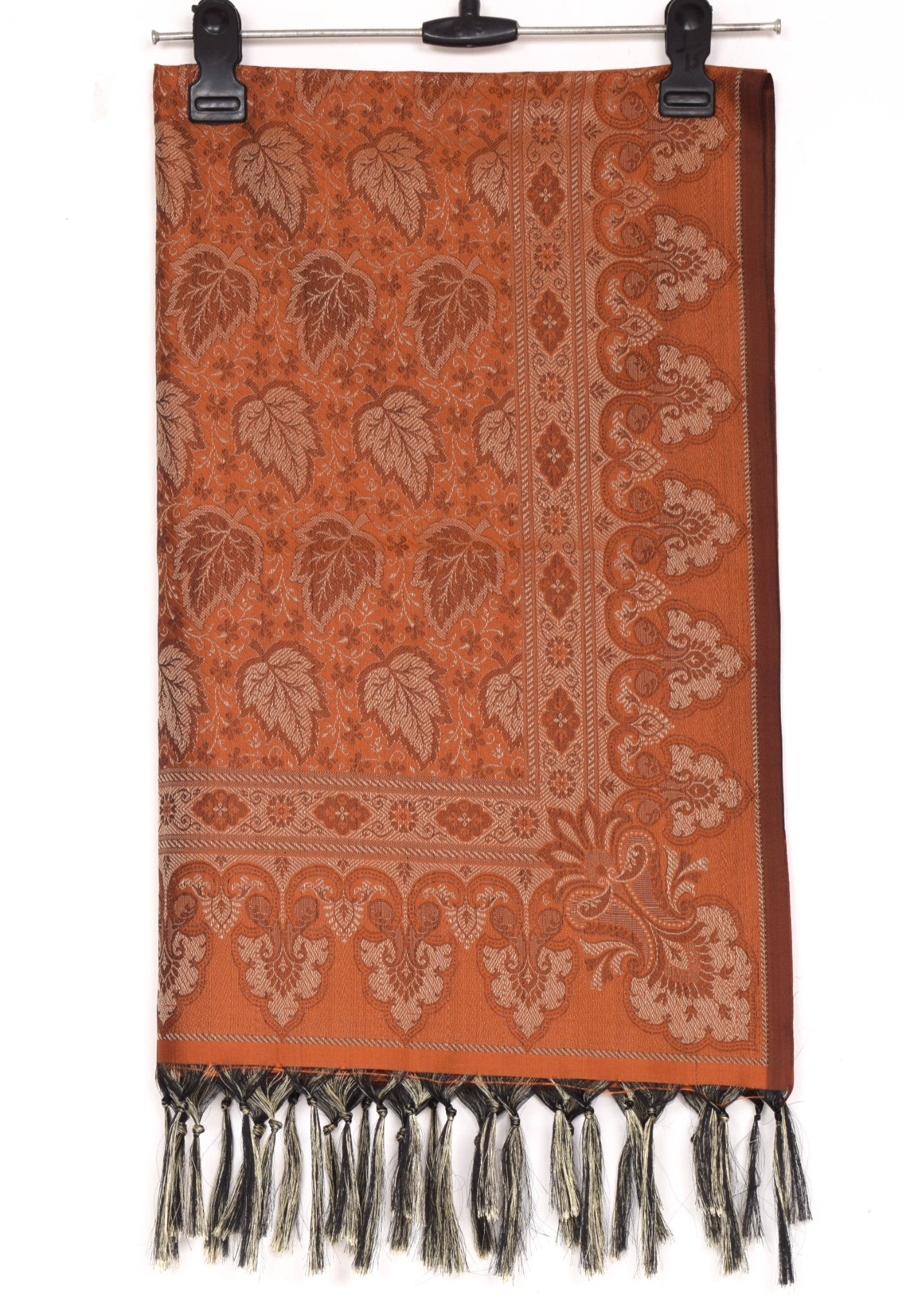 Long Stole Indian Art Silk Woven Banarasi Soft Dupatta Maroon