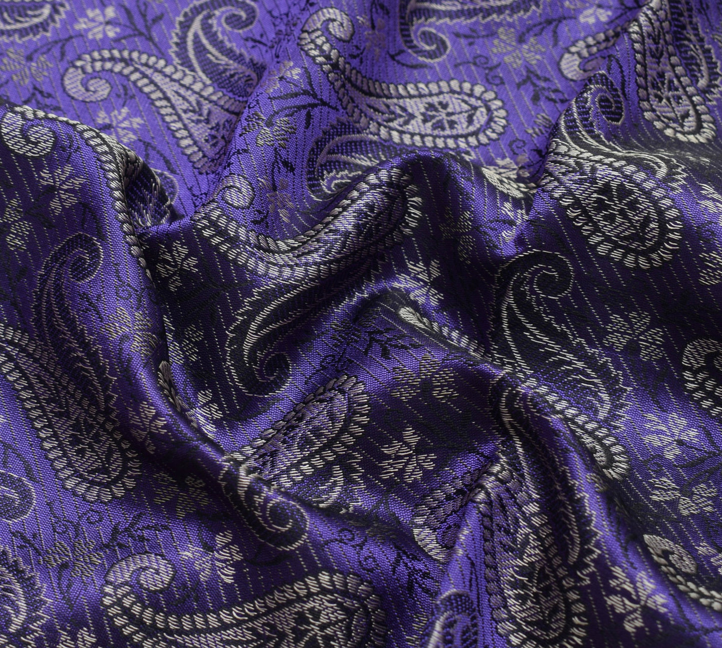 Long Stole Indian Art Silk Woven Banarasi Soft Violet Dupatta