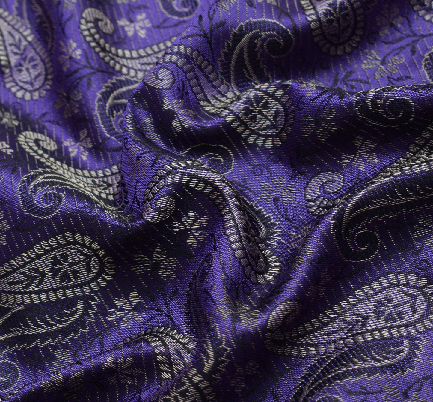 Long Stole Indian Art Silk Woven Banarasi Soft Violet Dupatta