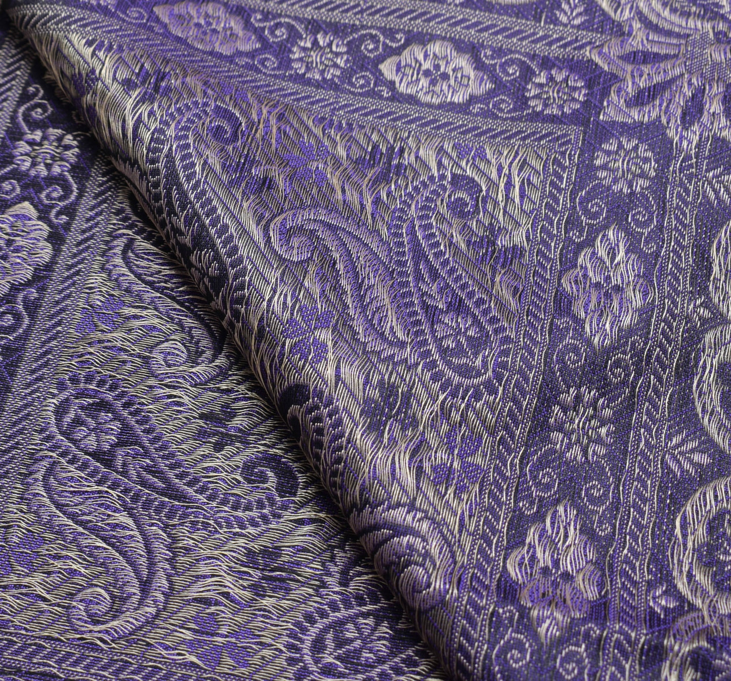 Long Stole Indian Art Silk Woven Banarasi Soft Violet Dupatta