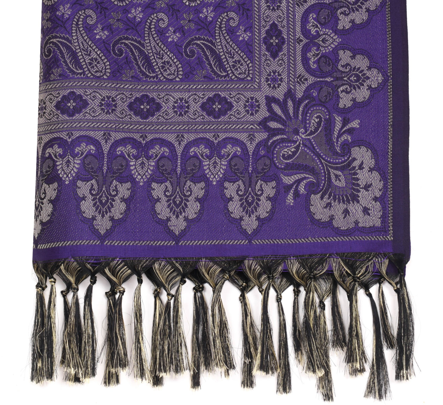 Long Stole Indian Art Silk Woven Banarasi Soft Violet Dupatta