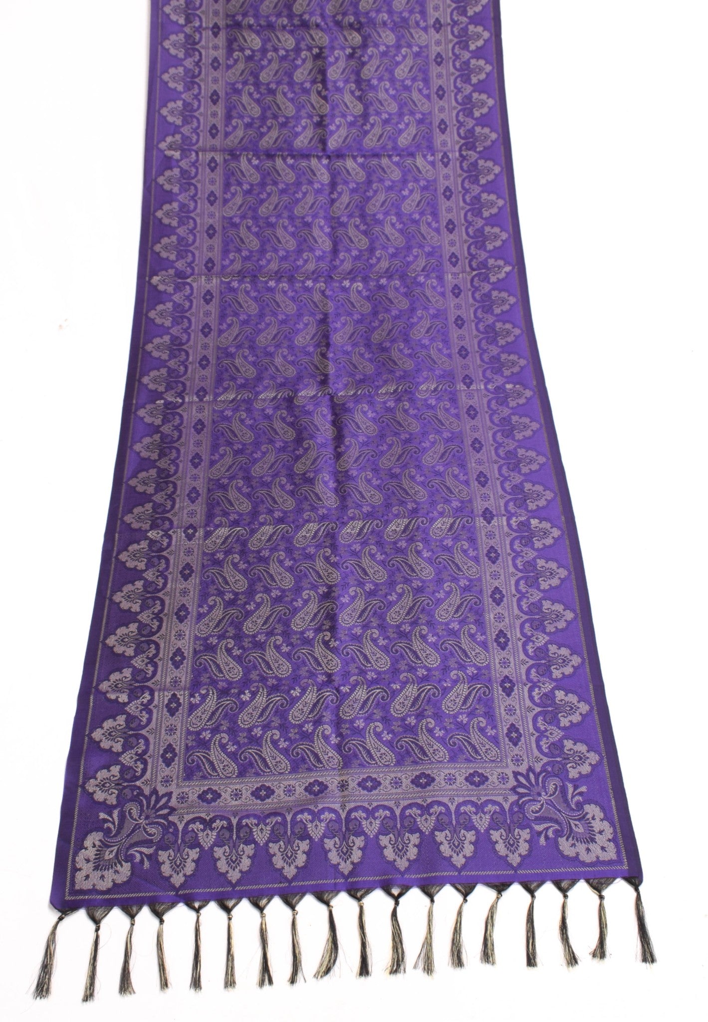 Long Stole Indian Art Silk Woven Banarasi Soft Violet Dupatta