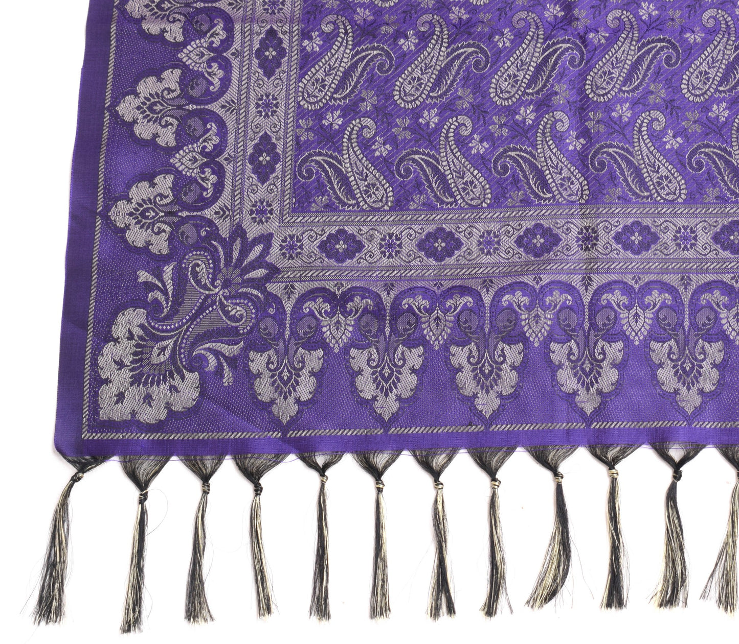 Long Stole Indian Art Silk Woven Banarasi Soft Violet Dupatta