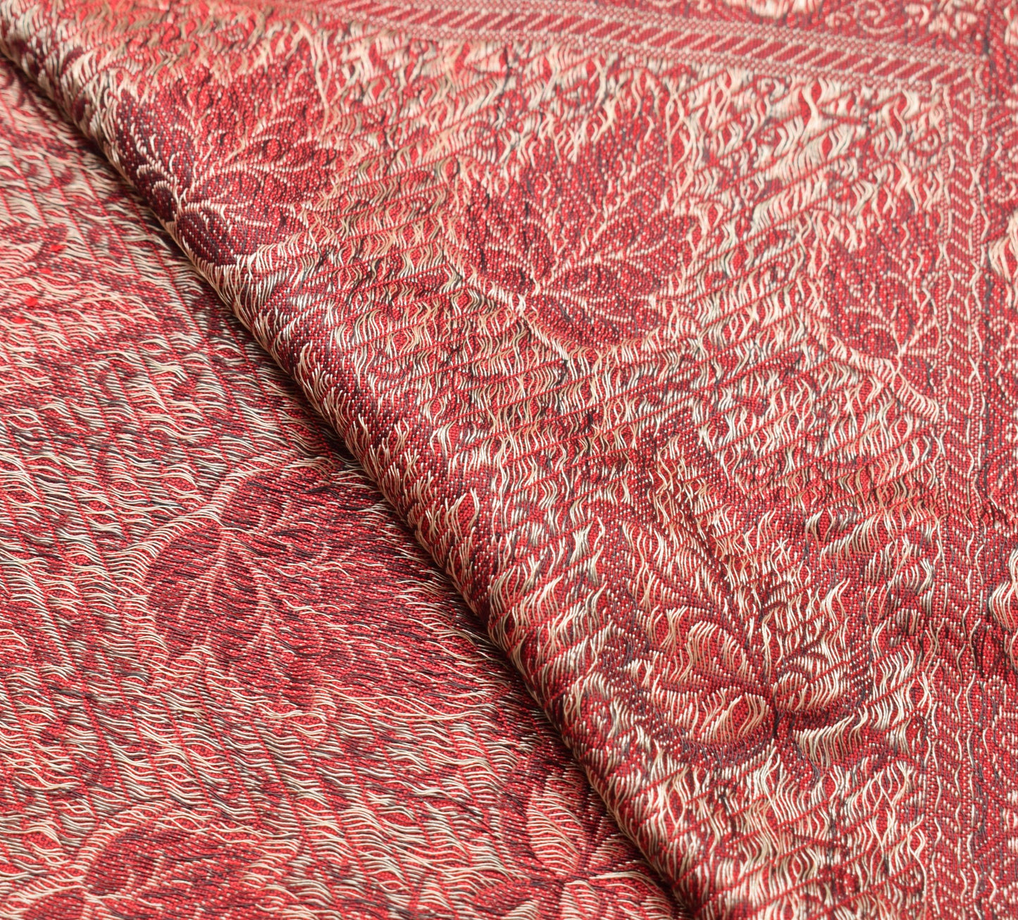 Long Stole Indian Art Silk Woven Banarasi Soft Women Dupatta Red
