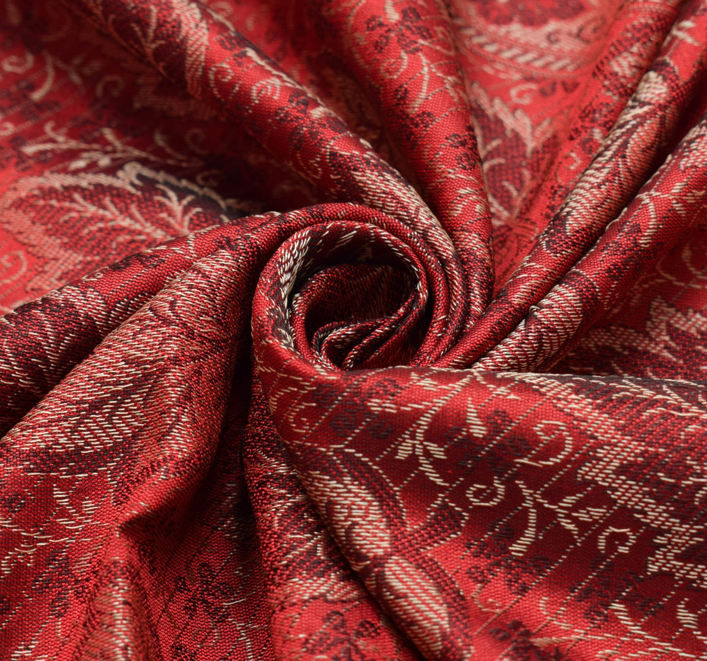Long Stole Indian Art Silk Woven Banarasi Soft Women Dupatta Red