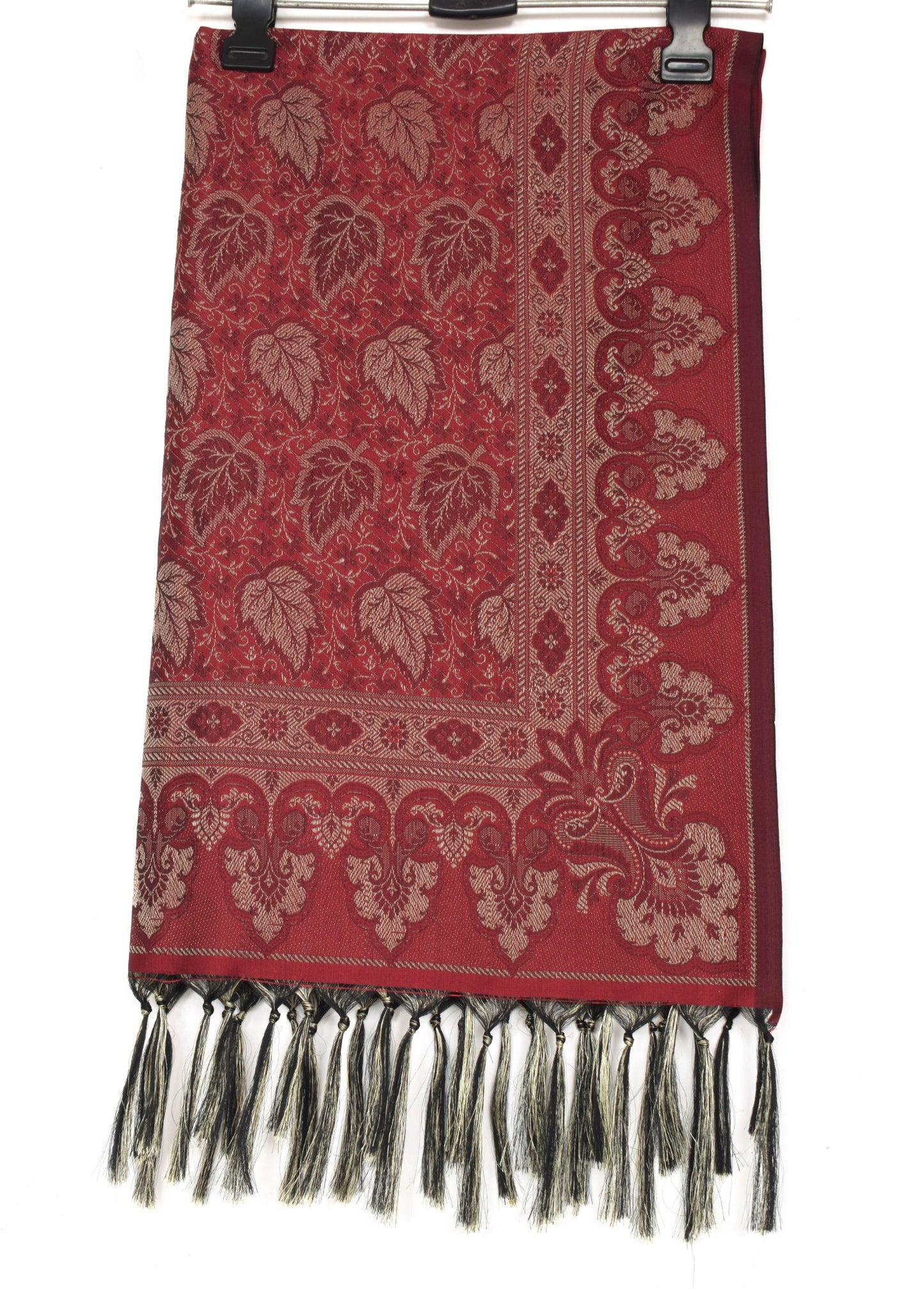 Long Stole Indian Art Silk Woven Banarasi Soft Dupatta Maroon